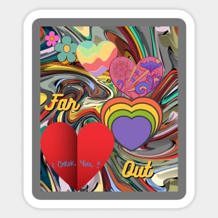 Groovy Valentine Sticker